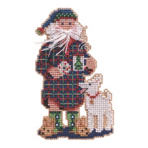 Christmas Morning by Mill Hill MH20-2131 - Christmas Day Santas - Beaded cross stitch ornament kit