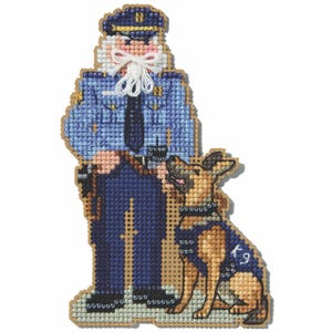 Polizist Weihnachtsmann von Mill Hill - MH20-2531 - Ersthelfer Weihnachtsmänner - Perlen Kreuzstichpackung