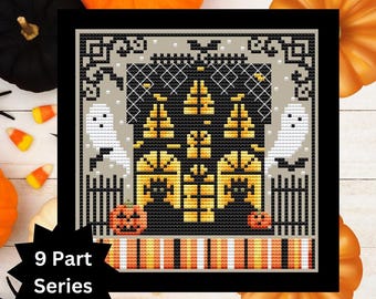 Spooky House 7 by Shannon Christine Designs - Counted cross stitch pattern - Hard copy