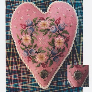 Rose Heart (w/charm) by Rosewood Manor - Counted cross stitch pattern - Hard copy