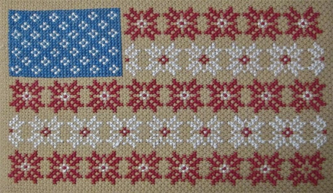 Quaker Flag by the Stitcherhood - Counted Cross Stitch Pattern - Hard ...