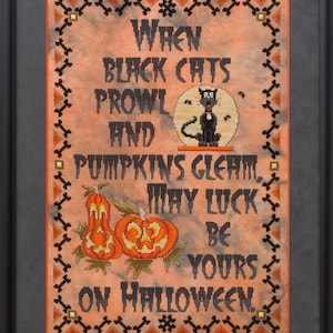 Halloween Luck von Glendon Place - Gezähltes Kreuzstichmuster - Gedruckt