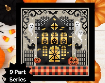Spooky House 8 by Shannon Christine Designs - Counted cross stitch pattern - Hard copy