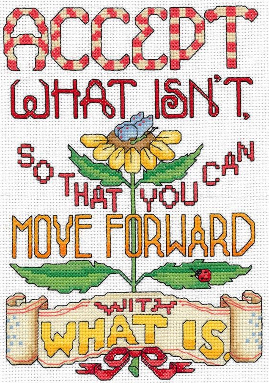 Accept & Move Forward by Imaginating - Mary Engelbreit -counted Cross ...