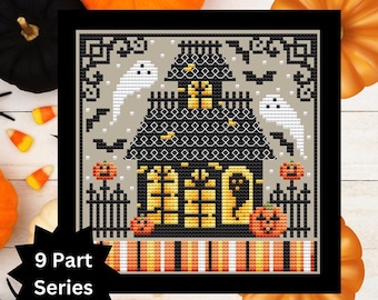 Spooky House 6 by Shannon Christine Designs - Counted cross stitch pattern - Hard copy