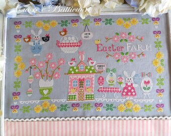 Easter Farm by Cuore e Batticuore - Counted cross stitch pattern - Hard copy