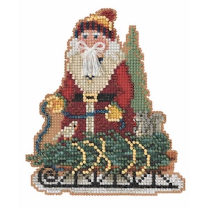 Norway Spruce Santa by Mill Hill MH20-2233 - Timberline Santas - Beaded cross stitch ornament kit