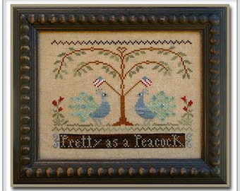 Kreuzstich-Muster - Pretty As A Peacock von Little House Needleworks - Gedruckt