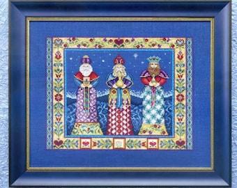 Three Kings by Mill Hill (Jim Shore) - Counted cross stitch pattern, fabric
