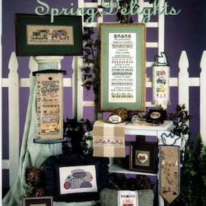 Delicias de primavera de Mill Hill: folleto con patrones de punto de cruz con cuentas