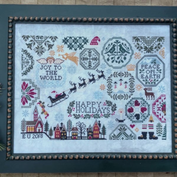 Holiday Quaker by Lila's Studio - Counted cross stitch pattern - Hard copy