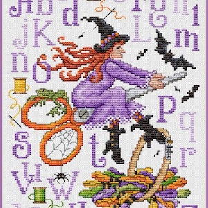 Witch&#39;s Stitches by Sue Hillis Designs - Counted cross stitch pattern - Hard copy