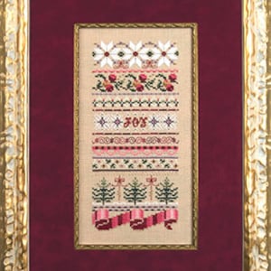 Christmas Ribbons by Just Nan JN182 - Counted cross stitch pattern with embellishments