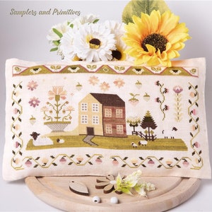 A Celebration of Spring by Samplers and Primitives - Counted cross stitch pattern - Hard copy