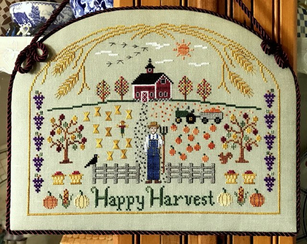 Happy Harvest by the Needle's Notion - Counted Cross Stitch Pattern ...