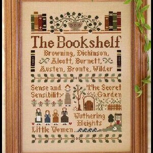 Półka na książki autorstwa Little House Needleworks - Wzór do haftu krzyżykowego - Wersja twarda