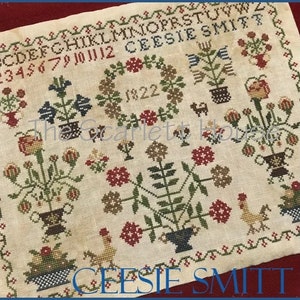 Ceesie Smitt - A Dutch Sampler by The Scarlett House - Counted cross stitch pattern - Hard copy