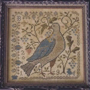 Últimas bayas maduras de Blackbird Designs - Serie Plumas sueltas - Para los pájaros n.° 9 - Patrón de punto de cruz contado - Copia impresa