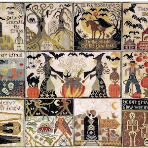 Halloween at Hawk Run rückseite von Carriage House Samplings - Kreuzstichmuster - Gezählte Kreuzstichmuster