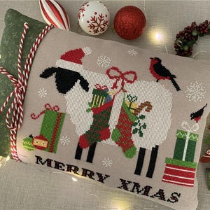 Gifts For Farm Crew by Twin Peak Primitives - Countryside Christmas Trio - Counted cross stitch pattern - Hard copy