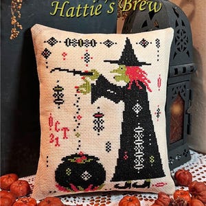 Hattie&#39;s Brew by Calico Confectionery - Counted cross stitch pattern - Hard copy