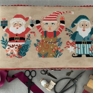 Christmas Joy by Twin Peak Primitives - Counted cross stitch pattern - Hard copy