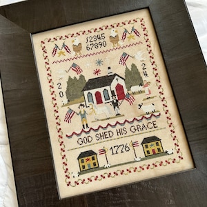 God Shed His Grace by Finally a Farmgirl - Counted cross stitch pattern - Hard copy