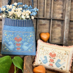 Folk Birds van Annie Beez Folk Art - getelde kruissteekpatroon - Gedrukt