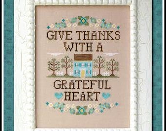 Give Thanks van Country Cottage Needleworks - geteld kruissteekpatroon - gedrukt