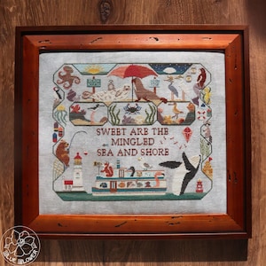 Sea & Shore van The Blue Flower - Geteld kruissteekpatroon - Gedrukt