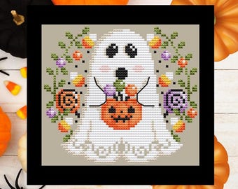 Candy Ghost by Shannon Christine Designs - Counted cross stitch pattern - Hard copy
