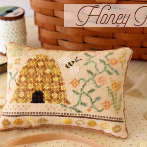 Honey Faire by October House Fiber Arts - Counted cross stitch pattern - Hard copy
