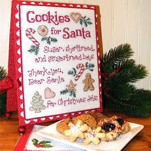 Cookies for Santa by Sue Hillis Designs - Counted cross stitch pattern - Hard copy