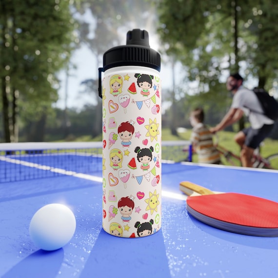 Cute Summer Sun Boys Girls Kawaii Thermoses, Stainless Steel Water Bottle,  Sports Lid, Glasses, Cups, Bottle, Hot Cold, Mug, Thermoses, Gift 