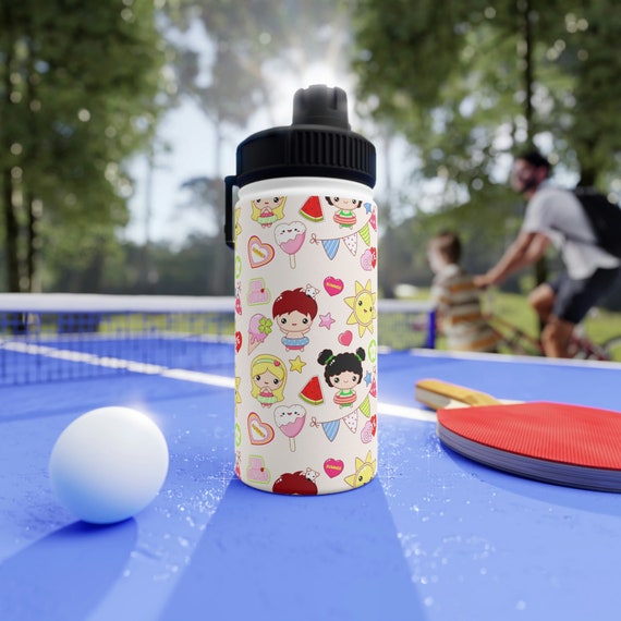 Cute Water Bottle for Children Kids Thermos Mug with Straw Stainless Steel  Dobble Vacuum Flasks Tumbler Thermocup
