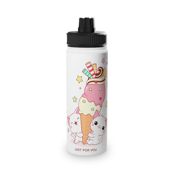 Cute Kittens Ice Cream Just for You Kawaii Thermoses, Stainless