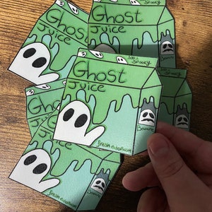 Ghost juice illustration sticker