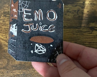 Emo juice sticker illustration!