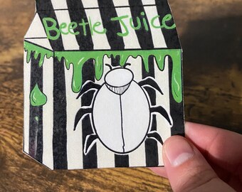 Beetle juice sticker illustration!