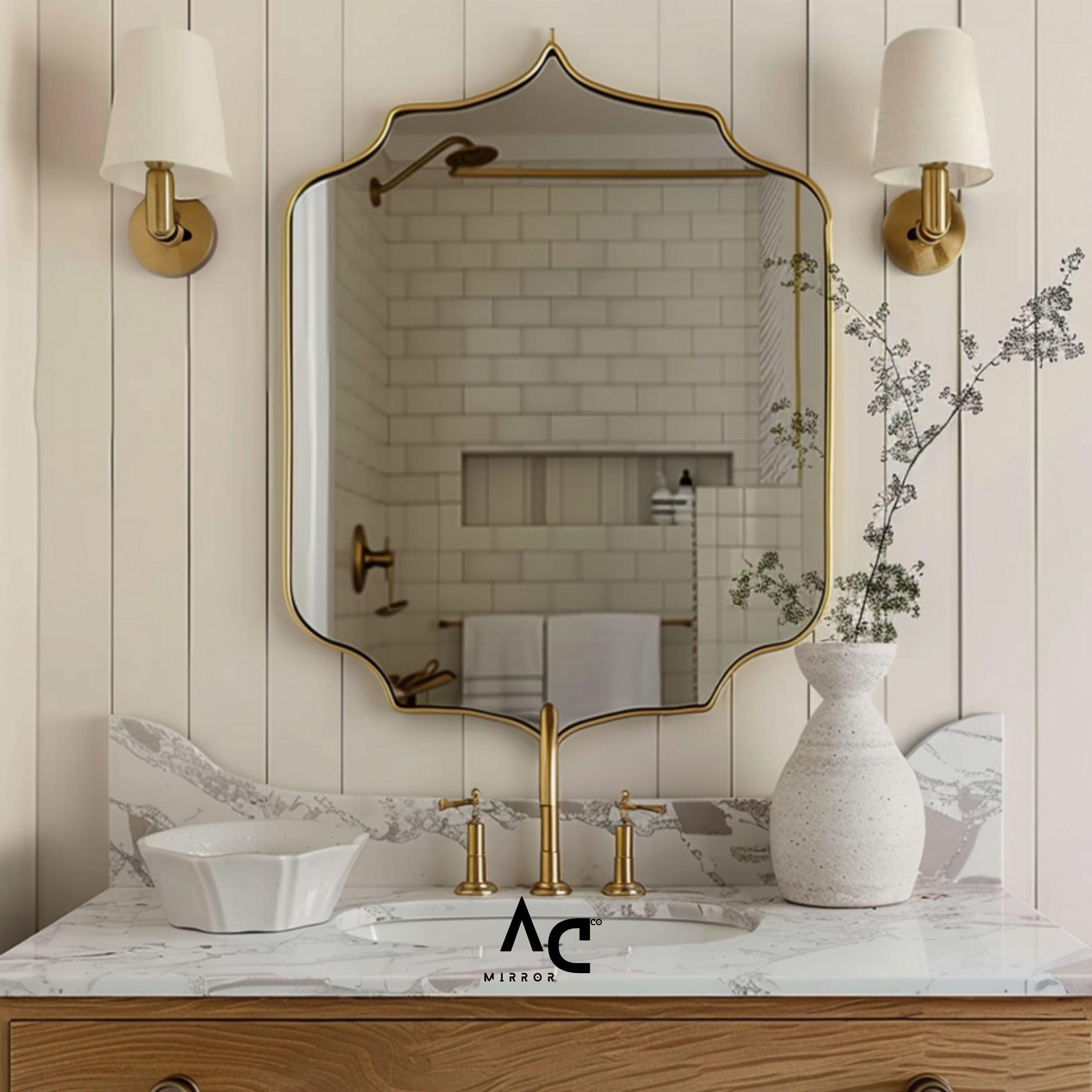 Espejo De Pared Barroco Negro Dorado 96 X 57 Cm Prunk Espejo De Peluquería, Baño Espejo Pasillos Espejo Antiguo 3074