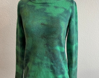 Upcycled Pure Cashmere Tie Dye Sweater SZ S