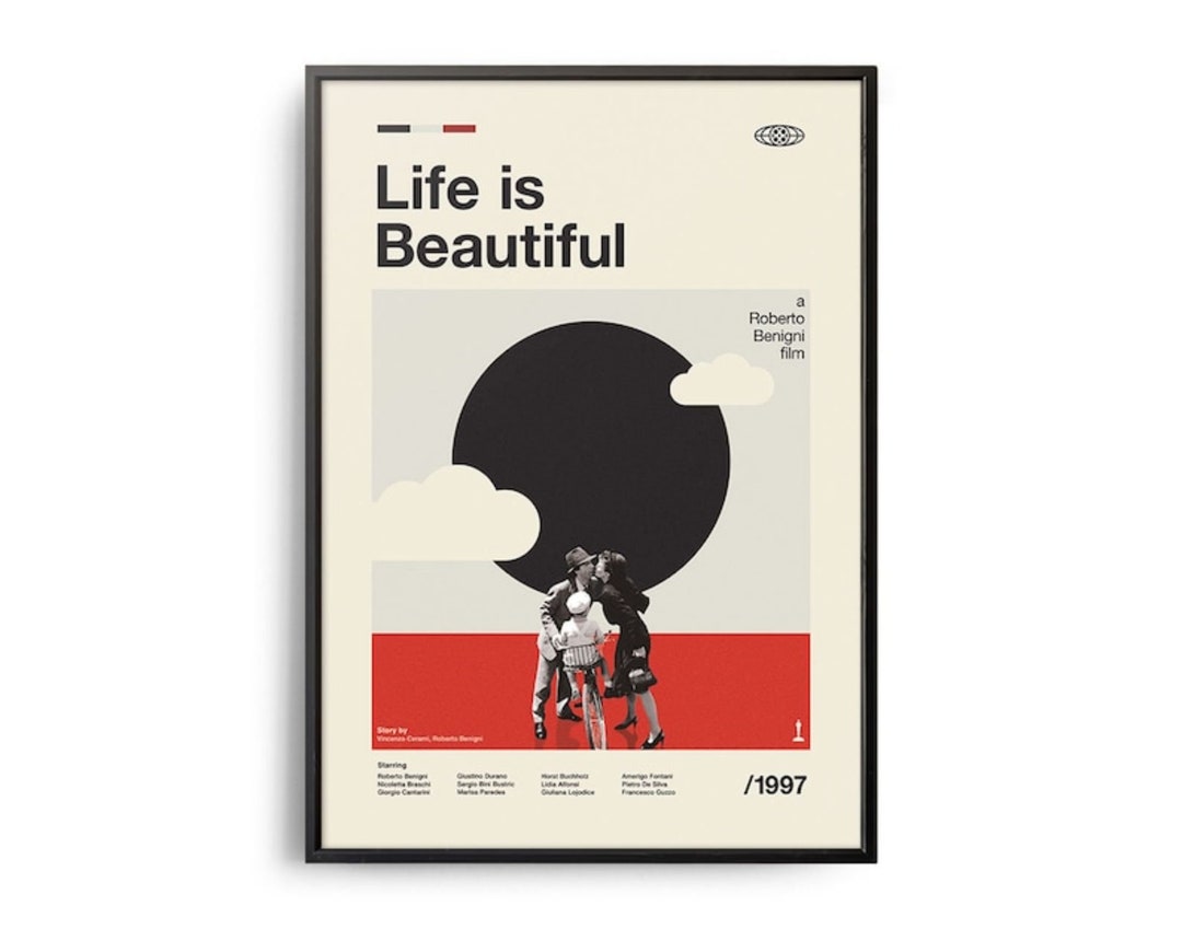 Life is Beautiful Poster PNG Vintage Movie Art Print Retro Etsy
