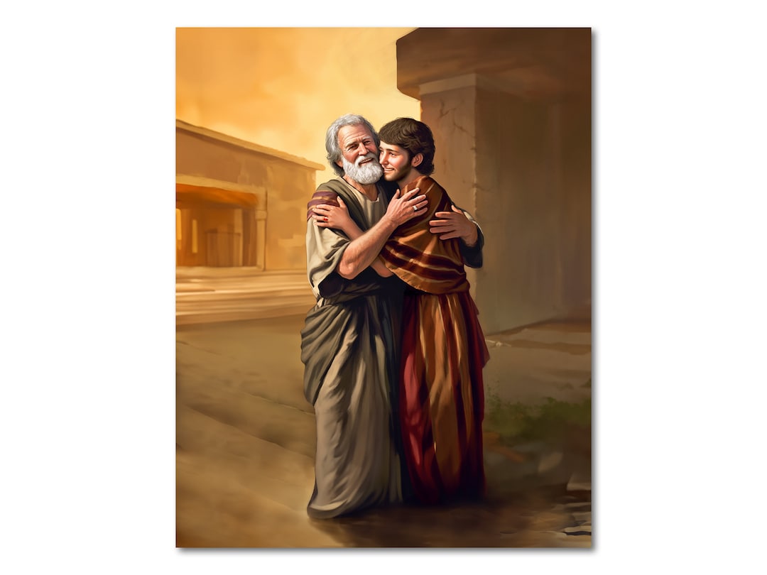 The Prodigal Son With the Best Robe and Ring in His Father's Hug ...