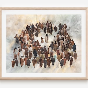 Jesus Heals Woman Art Print: Christian Artwork (Digital Download)