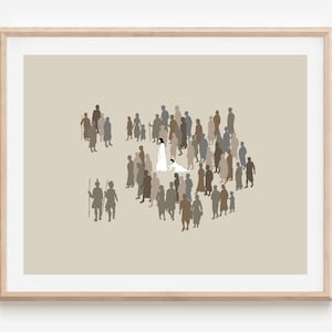 Woman touches Jesus Print Jesus heals woman Christian Poster Painting The Woman Who Bled for 12 Years Healed by Touching Jesus with Faith