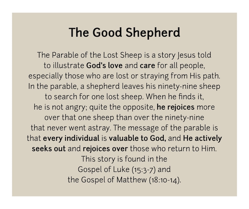 Jesus and the Lost Sheep Print: Christian Bible Art, Good Shepherd ...