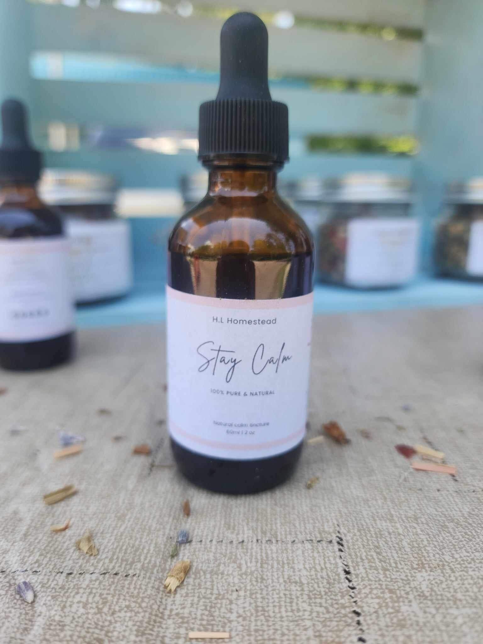 Stay Calm Herbal Tincture, Herbal Anxiety Relief, Natural Anxiety