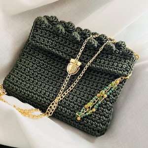 HANDMADE / Crochet Bag Clutch Bag. Crochet Bag.
