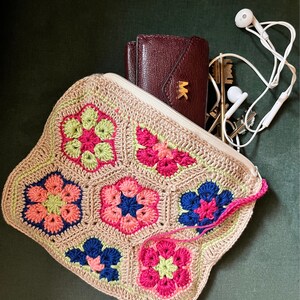 Crochet necessaire / Crochet bag / Handmade cotton pouch / Women&#39;s purse / Crochet pouch / Gift idea