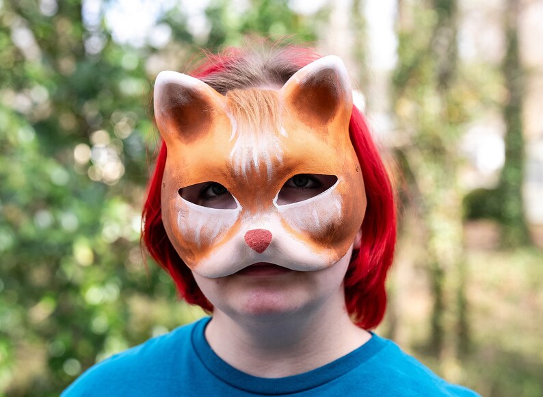 Orange Ginger Tabby Therian Cat Mask Etsy